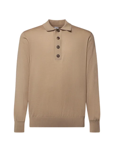 Eleventy button-up polo shirt Neutrals N76POLN07MAG0K00704