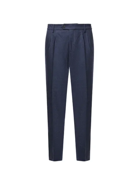 Eleventy pleated tapered trousers Blue N75PANN08TES0N047