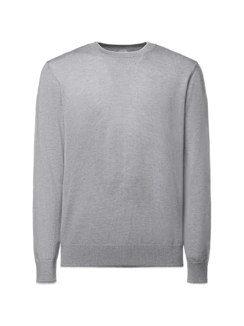 Eleventy contrast-trim wool fine-knit top Grey N76MAGN39MAG0N028