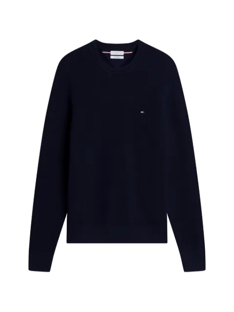 Tommy Hilfiger waffle-knit crew-neck sweater Blue MW0MW44759