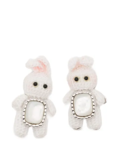 YVMIN bunny-motif sterling silver earrings Silver 26096SLV00DN2