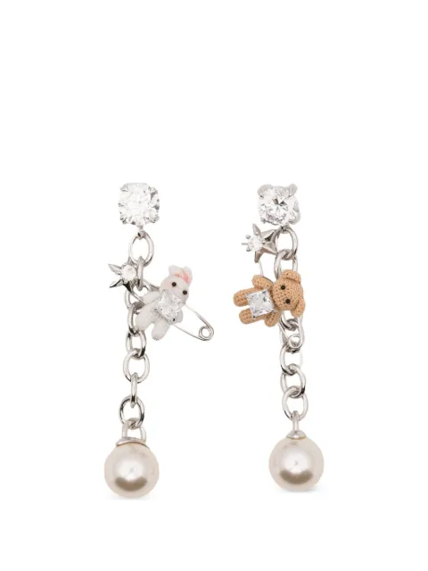 YVMIN crystal-embellished drop earrings Silver 26092SLV00DLR
