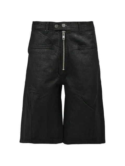 FILTH waxed panelled shorts Black FL261PT02WAXEDBLK