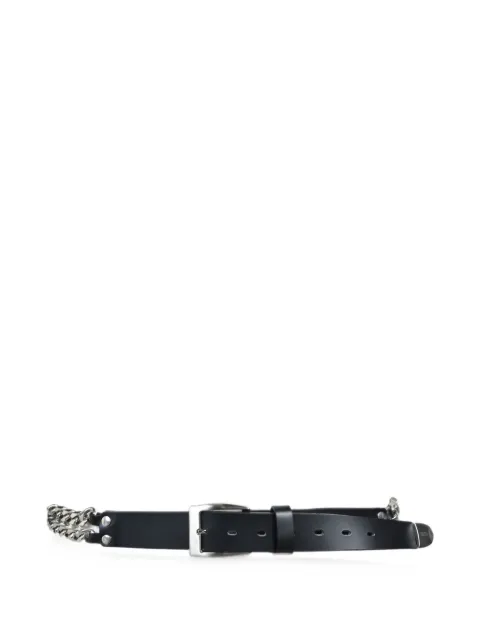 FILTH chain-link leather belt Black FL261AC04
