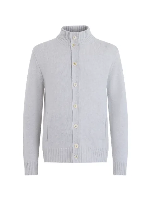 slowear high-neck button-up cardigan Grey 810130ZN233