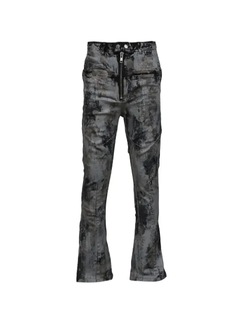 FILTH bleach-effect zip-detail jeans Grey FL261PT03RG