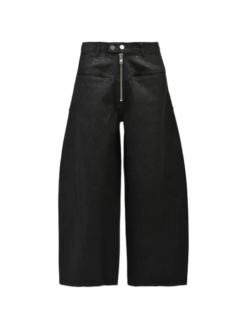 FILTH waxed wide-leg jeans Black FL261PT01WAXEDBLK