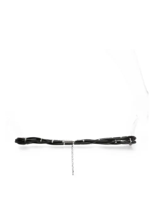 ISABEL MARANT multi-strand silver-tone-hardware belt Black 26ACE456BFAD3A04A