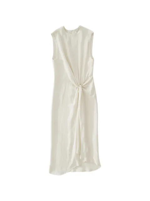 Studio Nicholson Delph knotted sleeveless midi dress Neutrals DELPHSNW1875POWDEREDTENCELDOVE