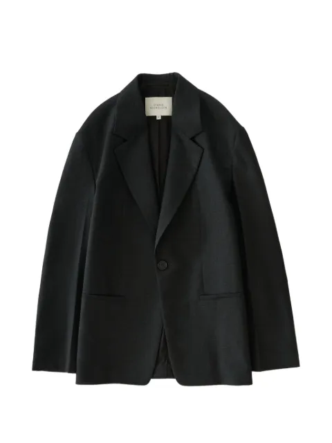 Studio Nicholson Fenn single-breasted blazer Grey FENNSNM1551HERITGEWOOLHOPSACKF
