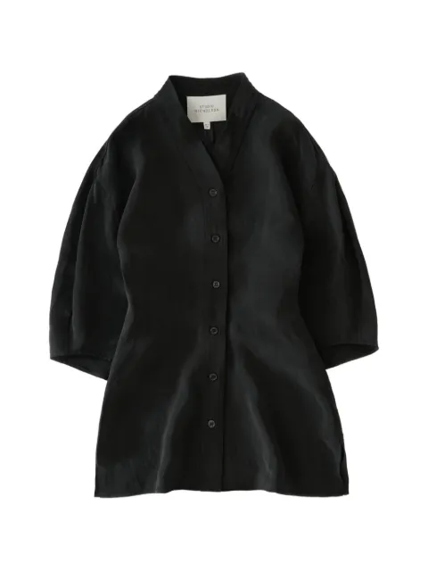 Studio Nicholson Asti curved-sleeve blouse Black ASTISNW1859POWDEREDTENCELBLACK