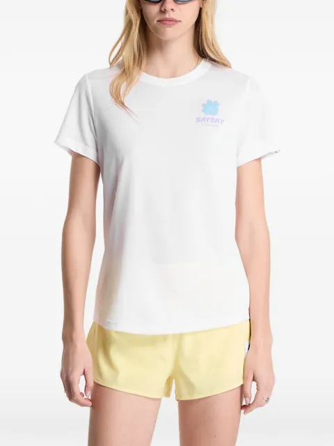 SAYSKY Flower Combat logo-print T-shirt White SW25009101