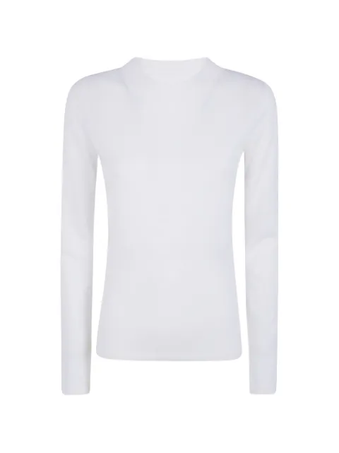 D.Exterior fine-knit long-sleeve T-shirt White 63280