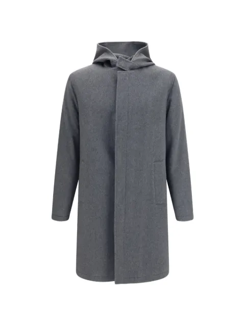 Lardini mélange-effect hooded coat Grey ACGAIUSACSP67642
