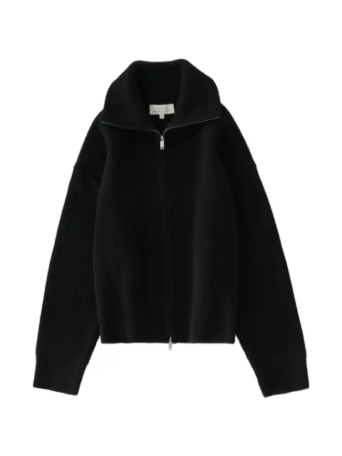 Studio Nicholson Sandos ribbed-knit cardigan Black SANDOSSN1497