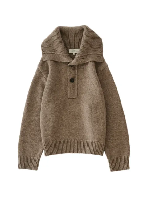 Studio Nicholson Orena button-up sweater Brown ORENASNM1594USYAK