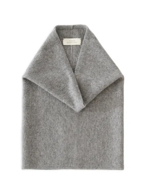 Studio Nicholson Bram tubular scarf Grey BRAMSN1670TWOPLYCASHMERE