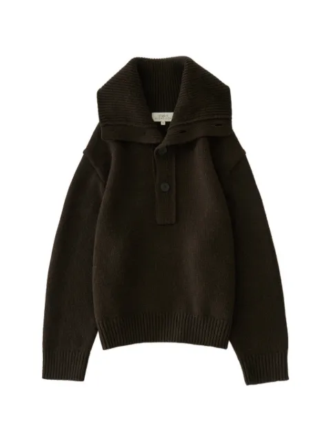 Studio Nicholson Orena button-up sweater Brown ORENASNM1594