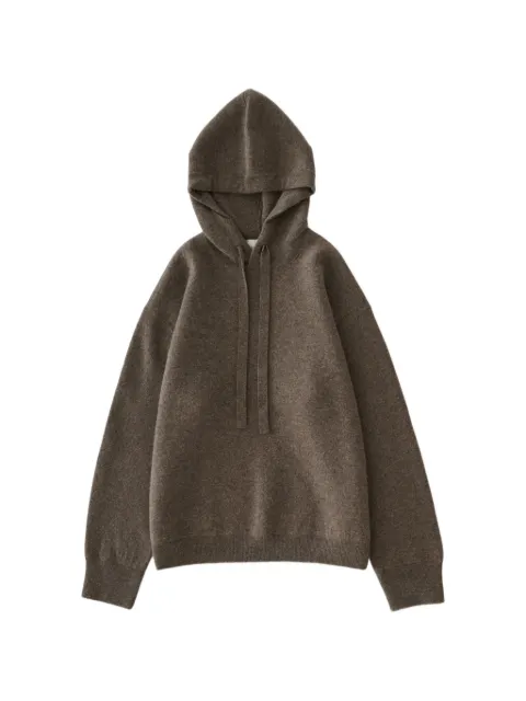 Studio Nicholson Cope drawstring hoodie Brown COPESNM1587