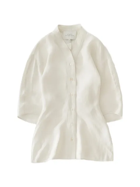 Studio Nicholson Asti curved-sleeve blouse Neutrals ASTISNW1859