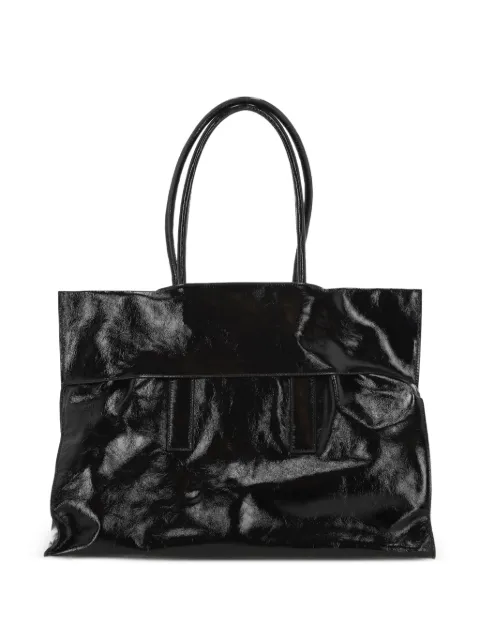 ARMARIUM Eterna patent-finish leather tote bag Black ARMTMBA07LE12002