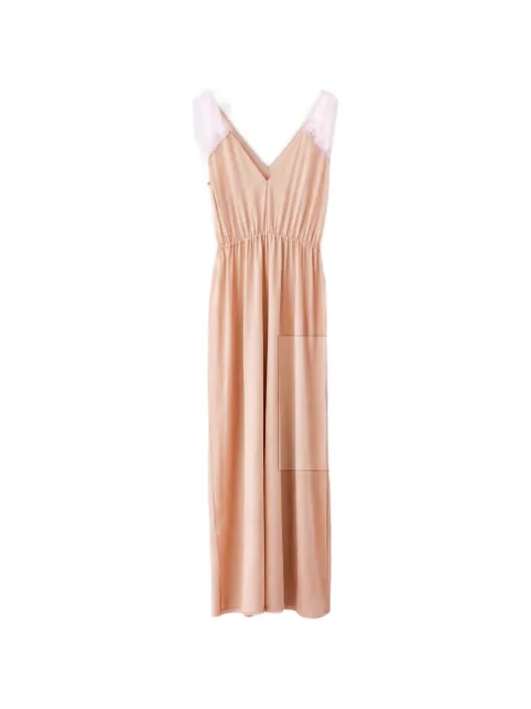 Kristina Ti lace-trim elasticated-waist maxi dress Orange KAL0100TE0273AR7