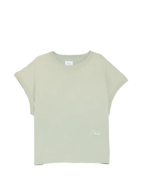 RHUDE washed-effect T-shirt Green RHPF26TT21012