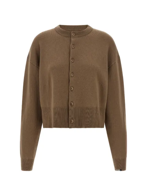 extreme cashmere n°170 Chou cropped boxy-silhouette cardigan Brown N170CHOU