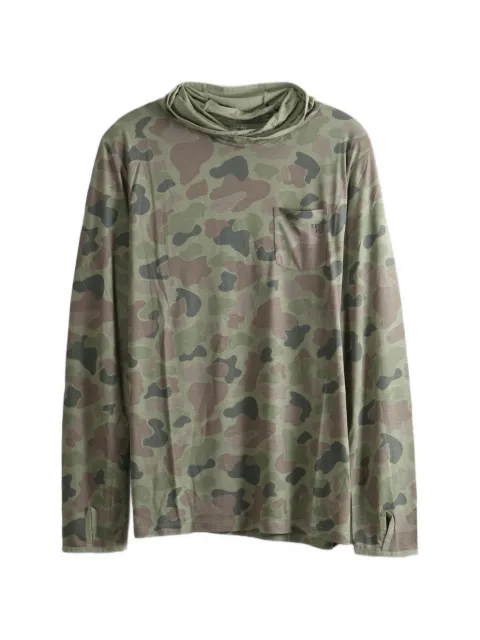 Free Fly Bamboo camo-print hoodie top Green LWH