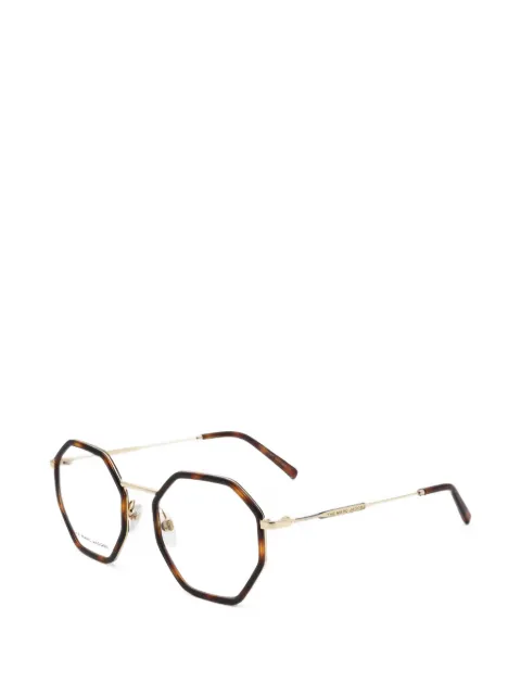 Marc Jacobs Havana geometric-frame glasses Gold MARC538086