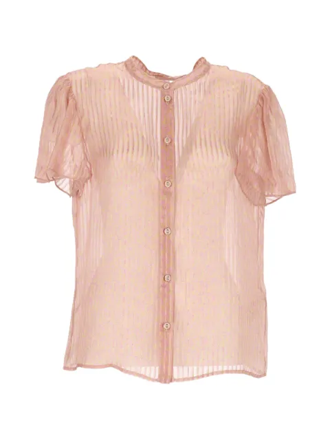 Kristina Ti sheer silk blouse Neutrals KCA0634TE0284RS15