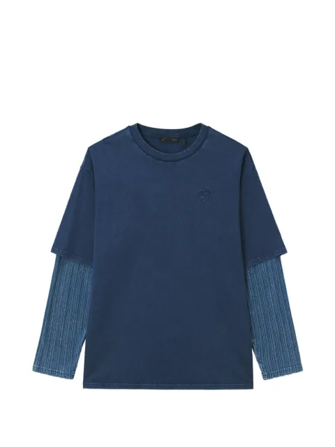 FIVE CM long-sleeve round-neck T-shirt Blue 5CXLTM00549X