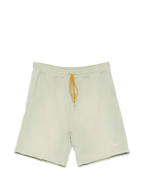 RHUDE logo-embroidered drawstring shorts Green RHPF26SH01012
