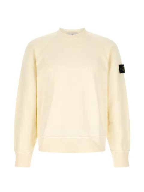 Stone Island 6100008 organic cotton fleece sweatshirt Neutrals L2S156100008S0051
