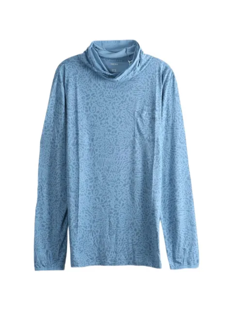 Free Fly abstract-print chest-pocket hoodie Blue LWH
