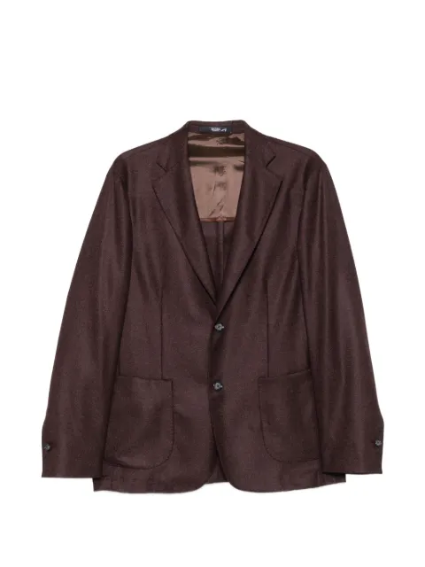 Barba single-breasted notch-lapel jacket Brown 58000
