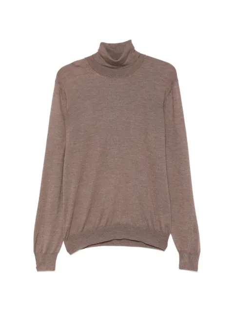 Barba roll-neck knitted sweater Brown 1319057531