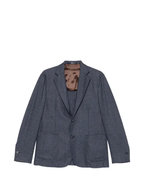 Barba check-pattern blazer Blue 58015
