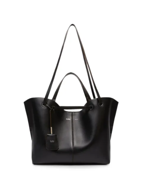 Max Mara double nappa-leather shopper bag - black Black 2624516151600
