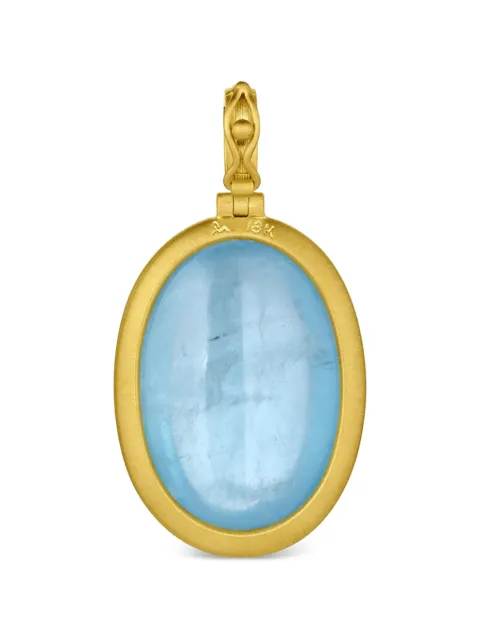 Leigh Maxwell aquamarine large pendant Gold LMCH200AQ442