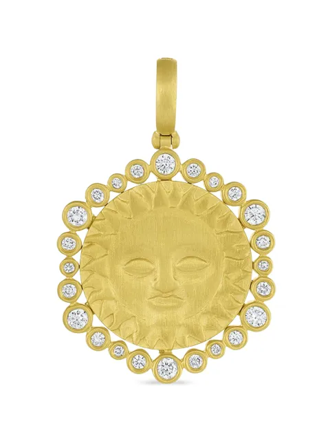 Leigh Maxwell diamond sun halo pendant Gold LMCH144DIA