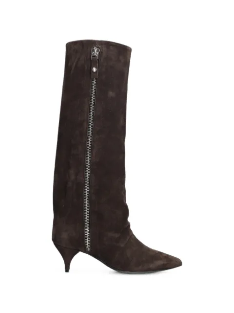 ALCHIMIA pointed-toe zip-detail boots Brown TAMALIAA174