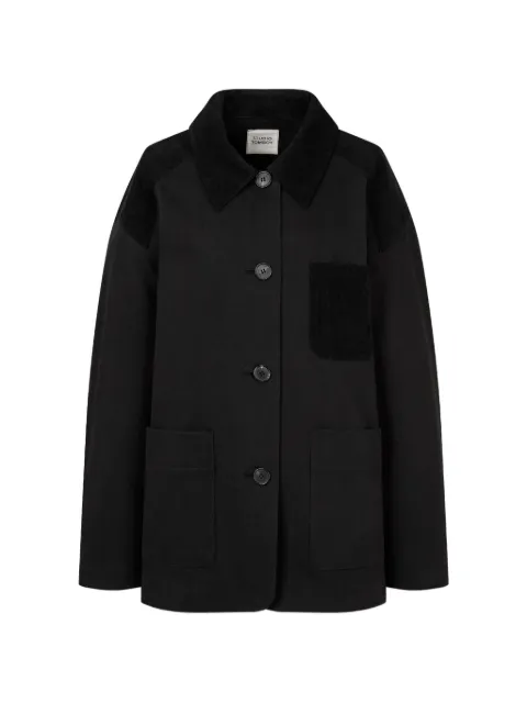 TOMBOY corduroy-panelled patch-pocket jacket Black 9106313205