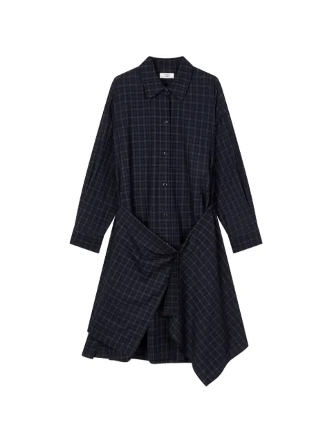 TOMBOY check-pattern wrap dress Blue 9106341002