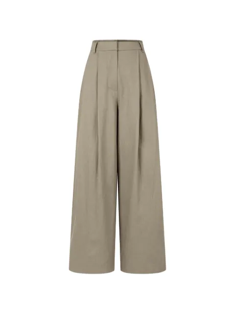 TOMBOY pintuck wide-leg trousers Neutrals 9106331102