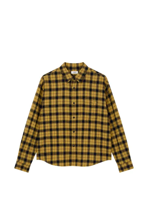 TOMBOY washed check-pattern shirt Yellow 9156321834