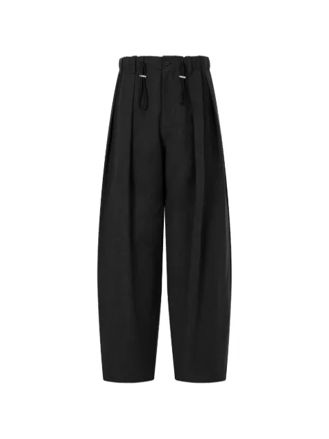 TOMBOY pleated drawstring-waist trousers Black 9156331185