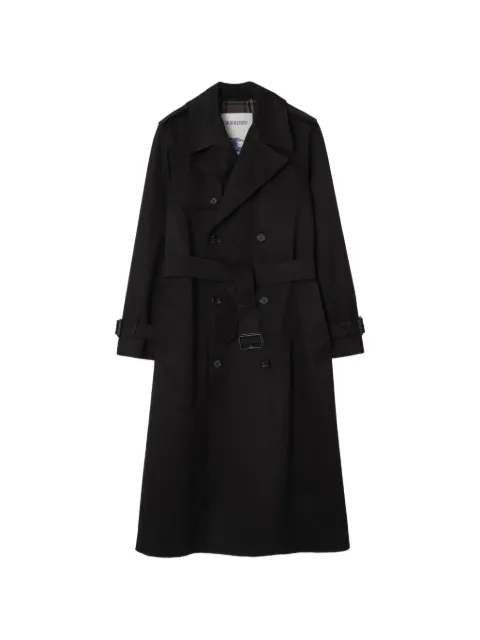 Burberry long gabardine hoxton trench coat Black 8133028