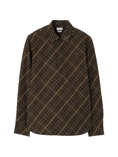 Burberry classic fit check cotton shirt Brown 8133618