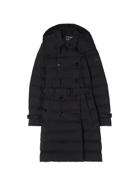 Burberry mid-length nylon Audley puffer coat Black 8131360
